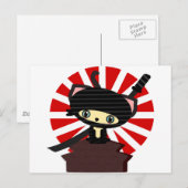 Carte Postale kawaii ninja (Devant / Derrière)
