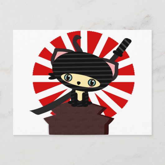 Carte Postale kawaii ninja (Devant)