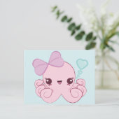 Carte postale Kawaii Octopus (Debout devant)