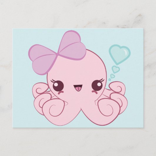 Carte postale Kawaii Octopus (Devant)