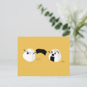 Carte postale Kawaii Onigiri (Debout devant)