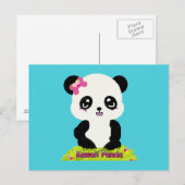 Carte postale Kawaii Panda (Devant / Derrière)