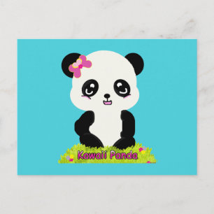 Carte postale Kawaii Panda