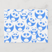 Carte Postale Kawaii Panda bébé bleu et blanc modèle (Devant)