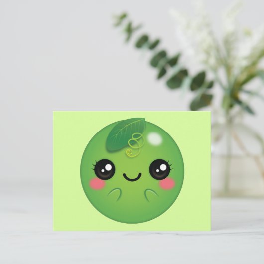 Carte Postale Kawaii Pea (Debout devant)