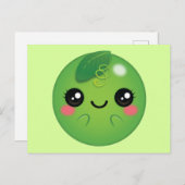 Carte Postale Kawaii Pea (Devant / Derrière)