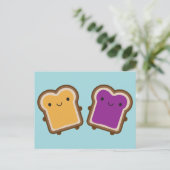 Carte Postale Kawaii Peanut Butter & Jelly Sandwich Couple (Debout devant)