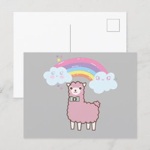 Carte postale Kawaii Rainbow Lame