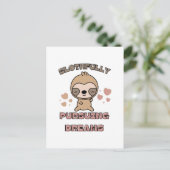 Carte Postale Kawaii Sloth Animal Pun (Debout devant)