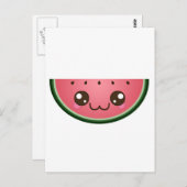 Carte Postale Kawaii Watermelon (Devant / Derrière)