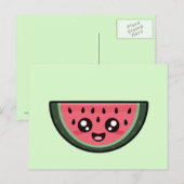 Carte Postale Kawaii Watermelon (Devant / Derrière)