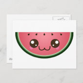 Carte Postale Kawaii Watermelon (Devant / Derrière)