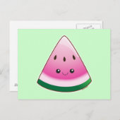 Carte Postale Kawaii Watermelon (Devant / Derrière)