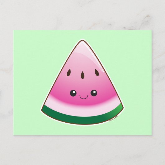 Carte Postale Kawaii Watermelon (Devant)