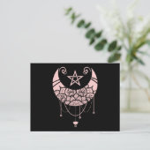 Carte Postale Kawaii Witchy Crescent Pastel Goth Moon (Debout devant)