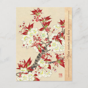Carte Postale Kawarazaki Shodo Floral Calendrier du Japon