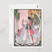 Carte Postale Kay Nielsen - En poudre et crinoline (Devant / Derrière)