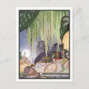 Carte Postale Kay Nielsen - En poudre et en crinoline