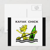 Carte Postale Kayak Chick Designs & Things (Devant / Derrière)