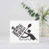 Carte Postale Kayak conception de la pagaie de canot (Debout devant)