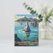 Carte Postale Kayak dans le Parc national des îles Channel (Debout devant)