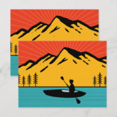 Carte Postale Kayak De Bateau Rétro À Bateau Sur Le Lac Tahoe (Devant / Derrière)