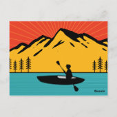 Carte Postale Kayak De Bateau Rétro À Bateau Sur Le Lac Tahoe (Dos)