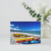 Carte Postale Kayak d'été (Debout devant)