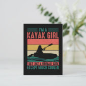 Carte Postale Kayak fille mais Glacière (Debout devant)