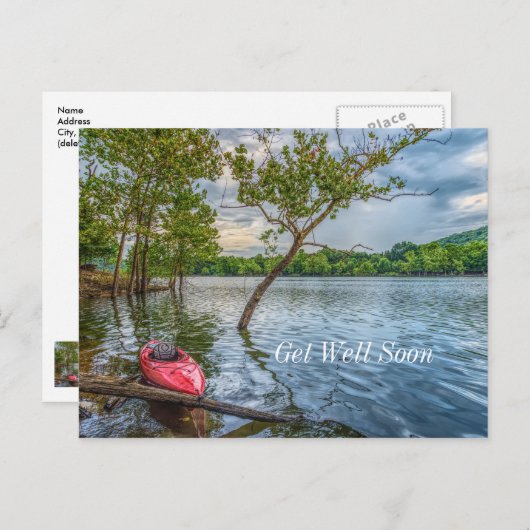 Carte Postale Kayak Flottant Sur Le Lac Table Rock Prompt rétabl (Devant / Derrière)