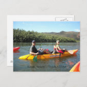 Carte Postale Kayak Sur Le Wailua (Devant / Derrière)