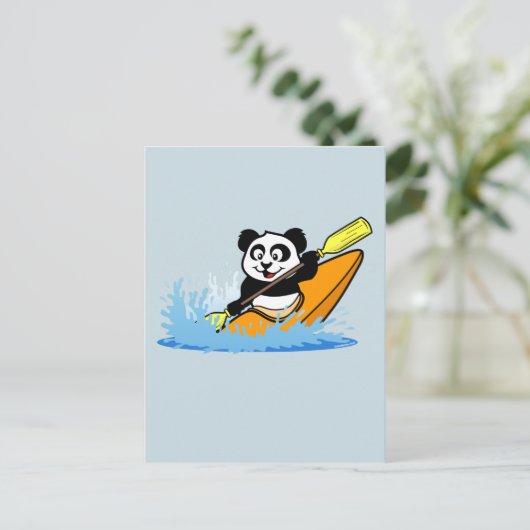 Carte Postale Kayaking Panda (Debout devant)
