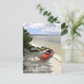 Carte Postale Kayak's on the Beach, Kayak Christmas (Debout devant)