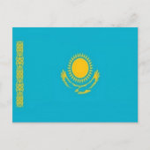 Carte Postale Kazakhstan - Drapeau - (Devant)