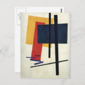 Carte Postale Kazimir Malevich - Suprématisme (Devant / Derrière)