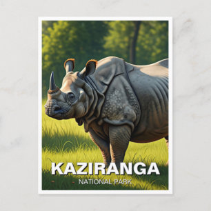 Carte Postale Kaziranga National Park Assam Inde Travel