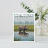 Carte Postale Kaziranga National Park Assam Inde Travel (Debout devant)