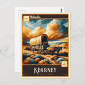 Carte Postale Kearney, Nebraska | VINTAGE (Devant / Derrière)