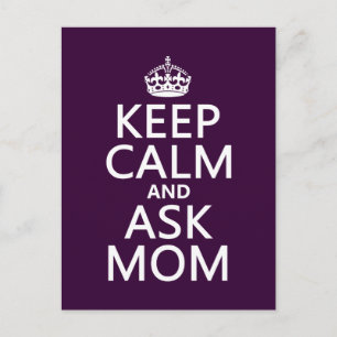Carte Postale Keep Calm and Ask Mama