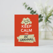 Carte Postale Keep Calm and Be Original (Debout devant)