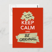 Carte Postale Keep Calm and Be Original (Devant / Derrière)