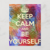 Carte Postale Keep Calm and Be Your Shelf (Devant)