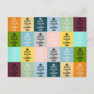 Carte Postale keep calm and carry on original