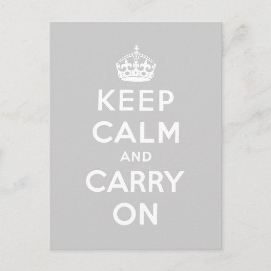 Carte Postale keep calm and carry on original (Devant)