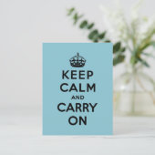 Carte Postale keep calm and carry on original (Debout devant)