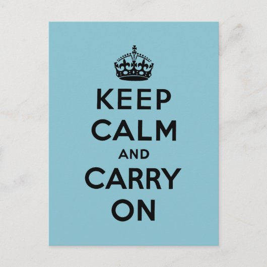 Carte Postale keep calm and carry on original (Devant)