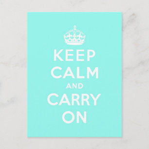 Carte Postale keep calm and carry on original