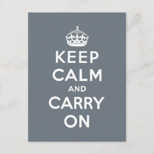 Carte Postale keep calm and carry on original