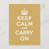 Carte Postale keep calm and carry on original (Devant)