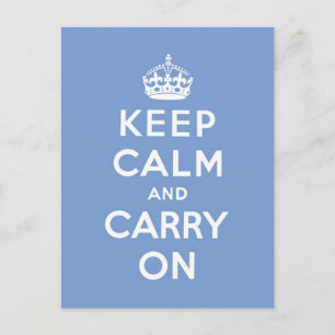 Carte Postale keep calm and carry on original